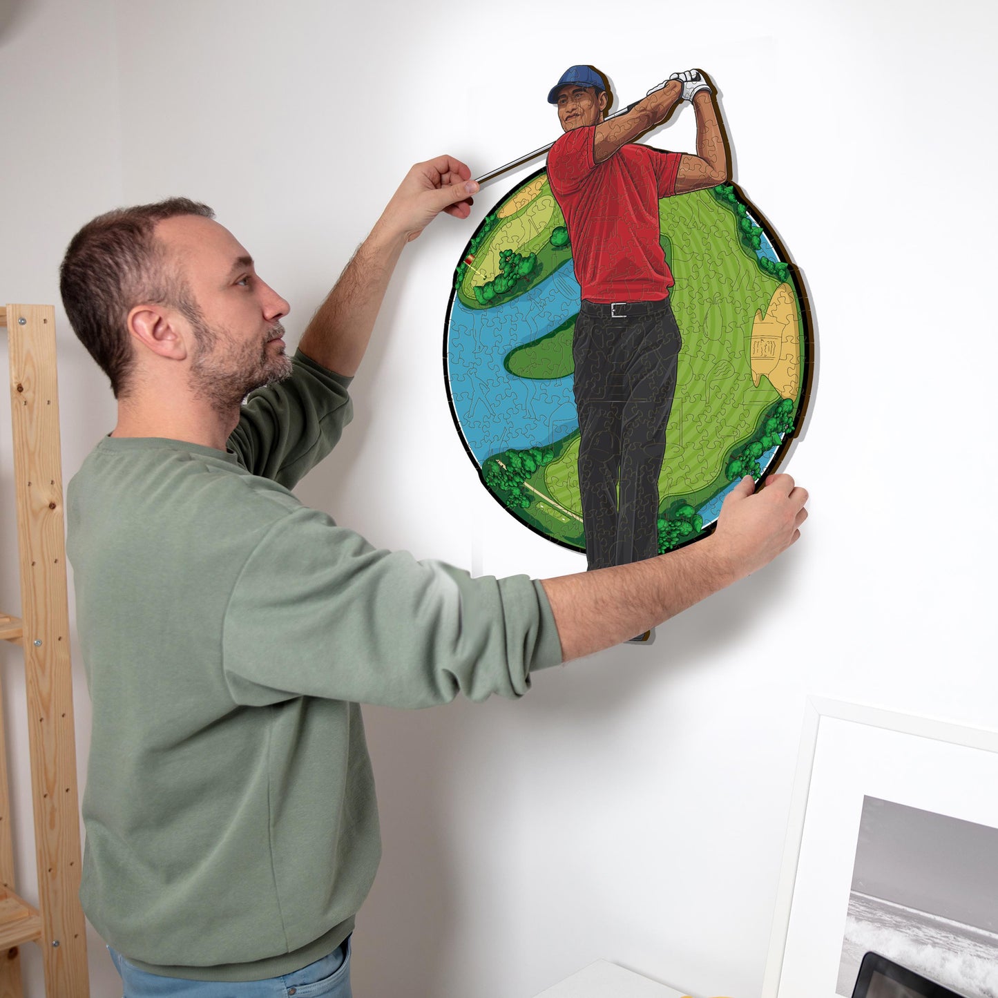 Tiger Woods - Quebra-cabeça de madeira