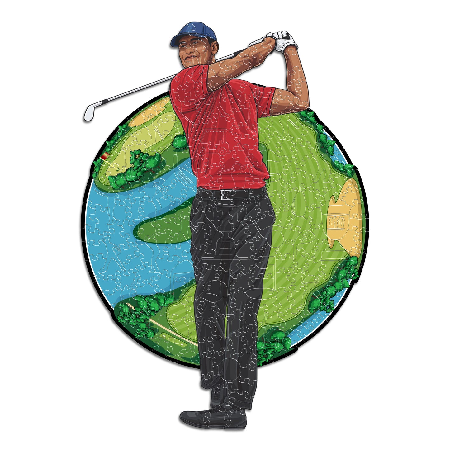 Tiger Woods - Quebra-cabeça de madeira