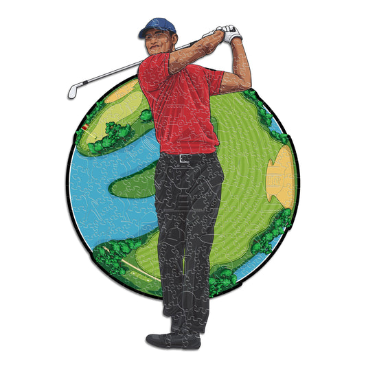 Tiger Woods - Quebra-cabeça de madeira