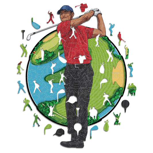 Tiger Woods - Quebra-cabeça de madeira