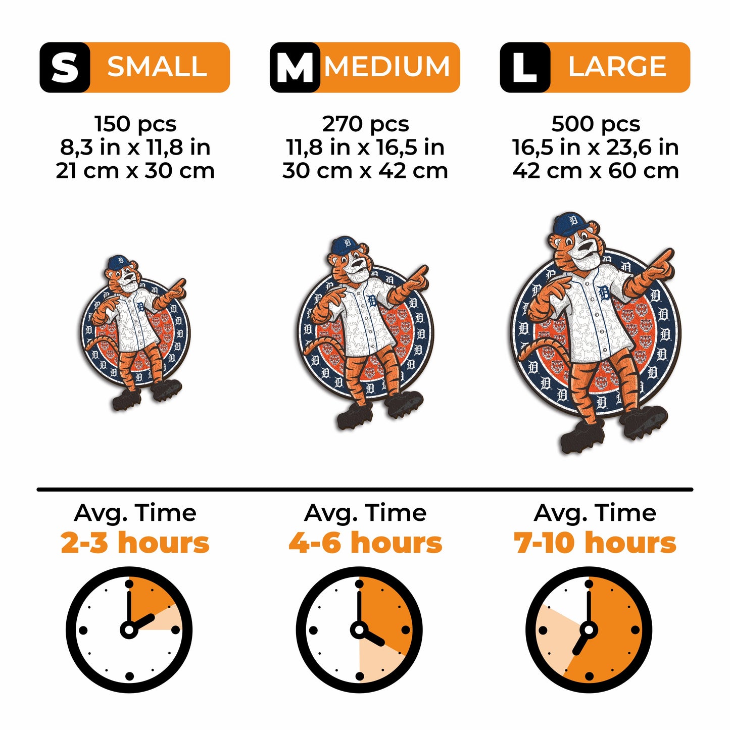 Detroit Tigers™ Mascot - Wooden Puzzle