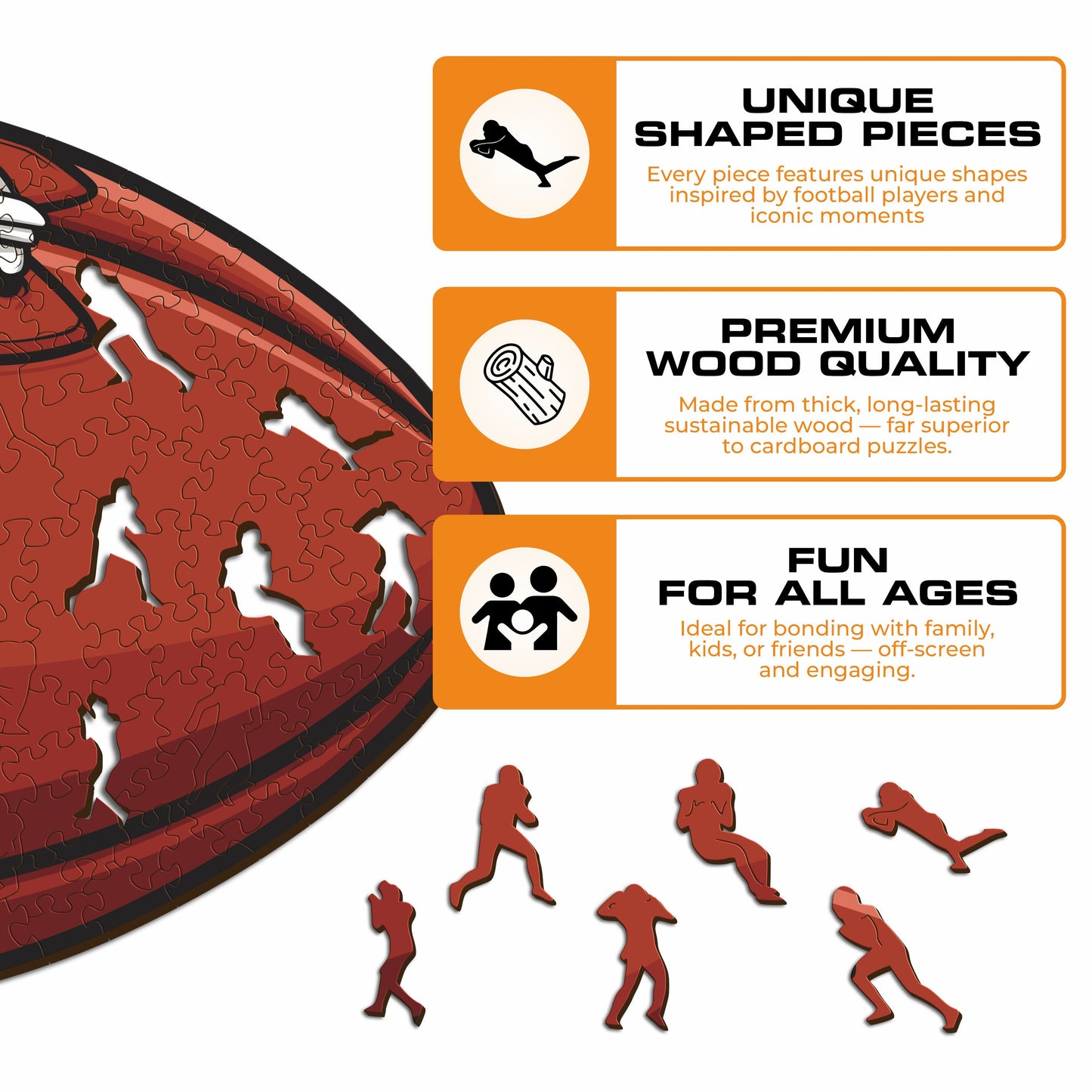 Washington Commanders™ Football - Wooden Puzzle