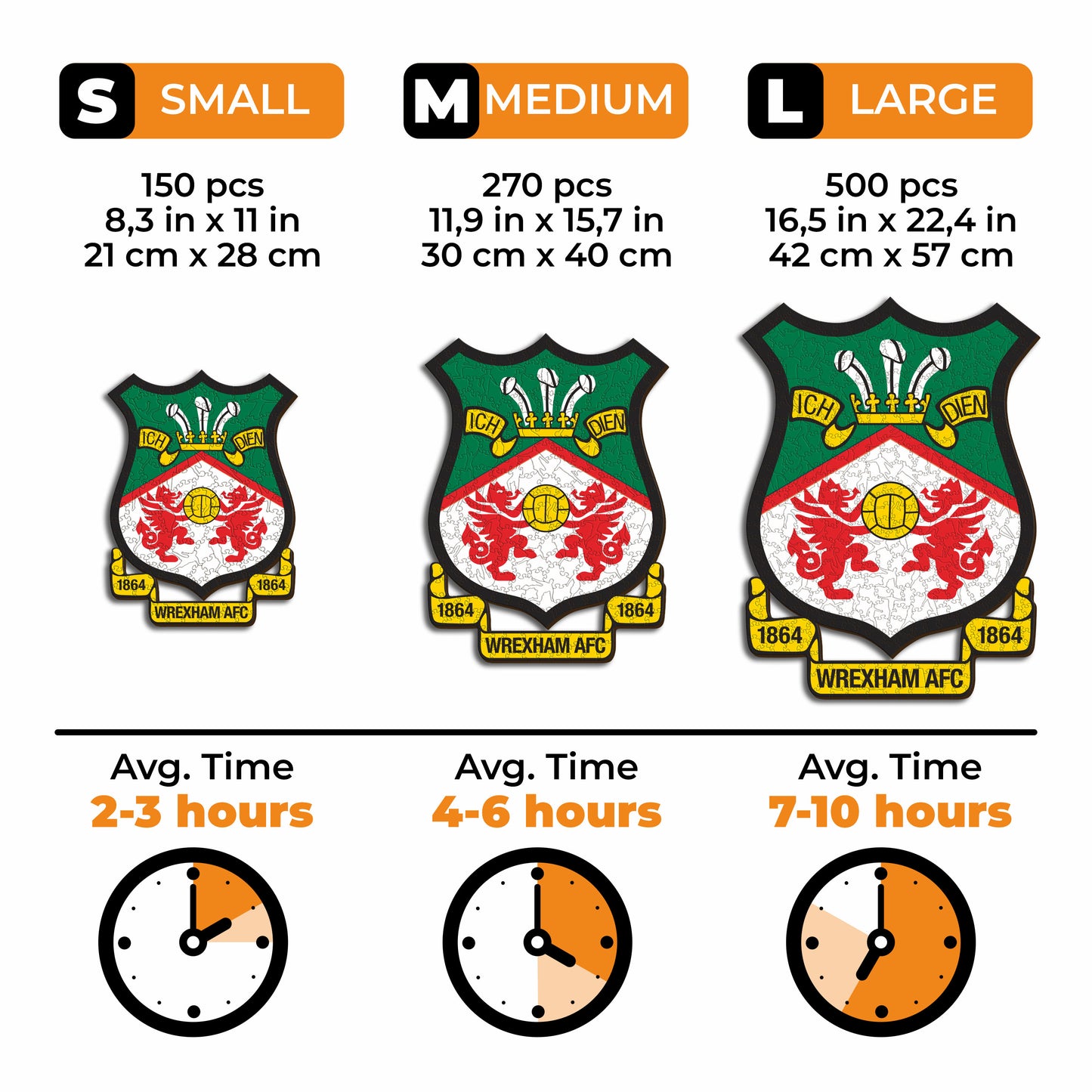 Wrexham AFC® Logo - Wooden Puzzle