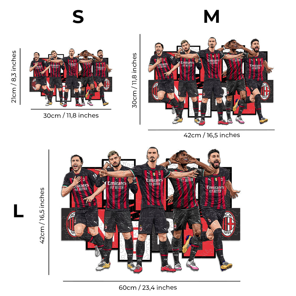 AC Milan® 5 Players - Wooden Puzzle (LIMITED EDITION)