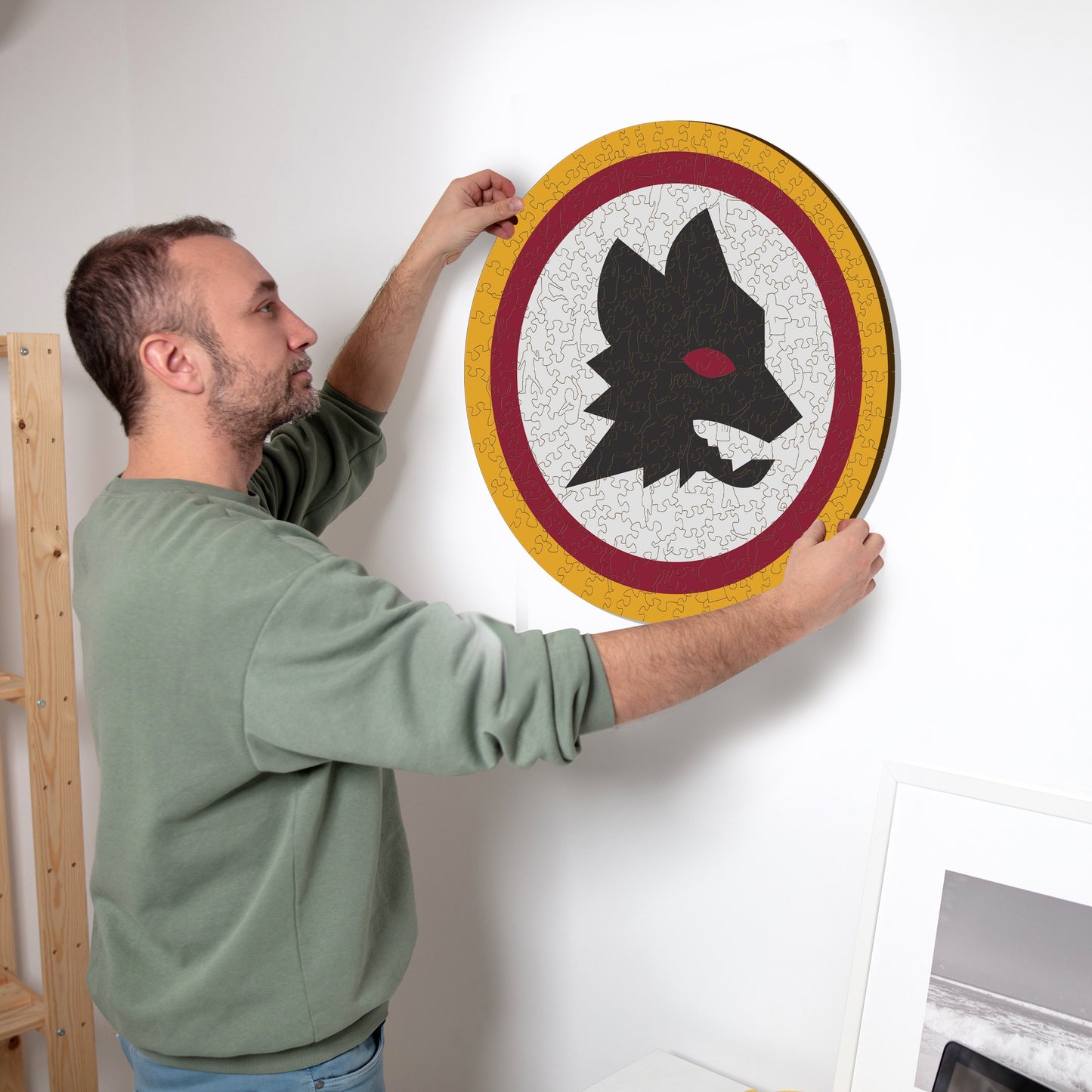 AS Roma® Logo Lupetto - Quebra-cabeça de madeira
