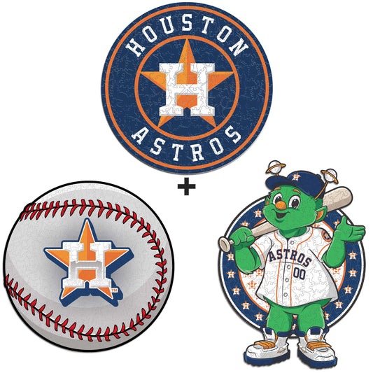 Pacote com 3 camisetas de beisebol Houston Astros™ + logotipo principal + mascote