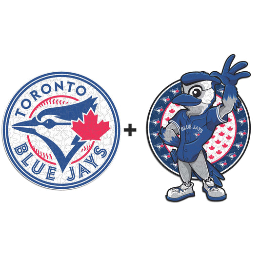 Pacote com 2 logotipos e mascote do Toronto Blue Jays™