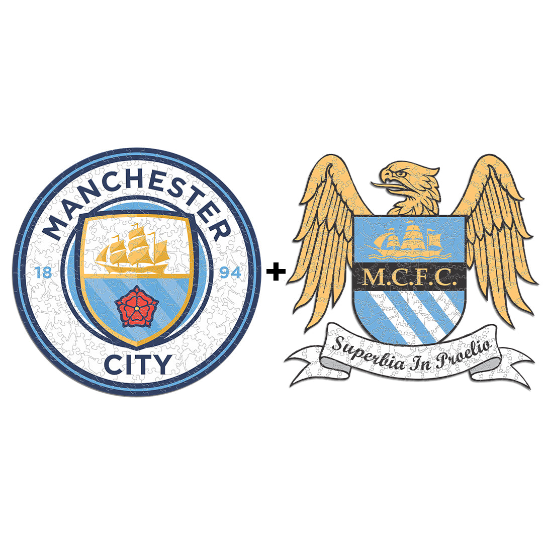 2 PACK Manchester City FC® Logo + Retro Logo