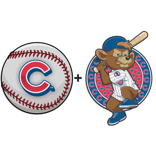 Pacote com 2 unidades de beisebol e mascote do Chicago Cubs™