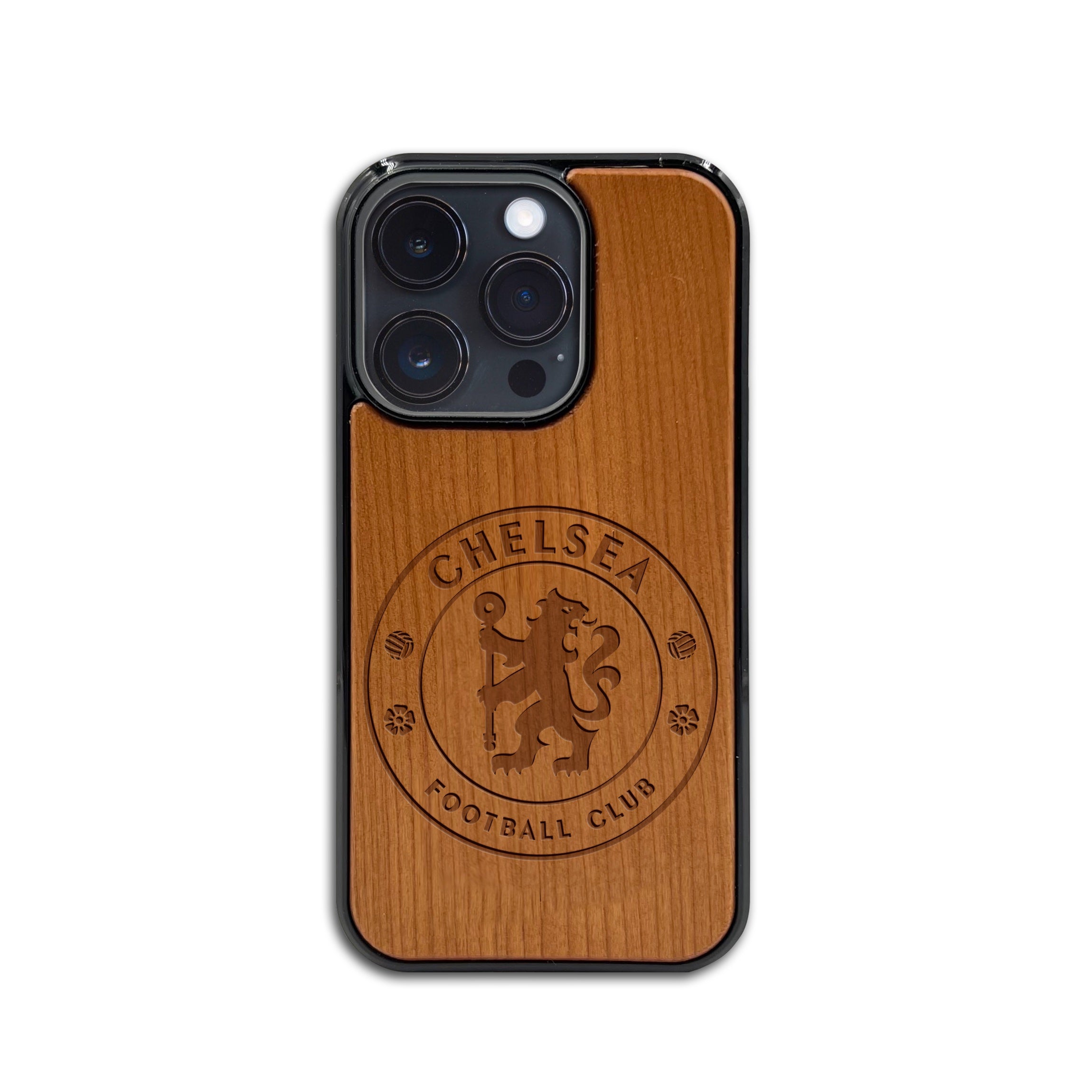 Chelsea FC Wooden Phone Case MagSafe Compatible Iconic Puzzles