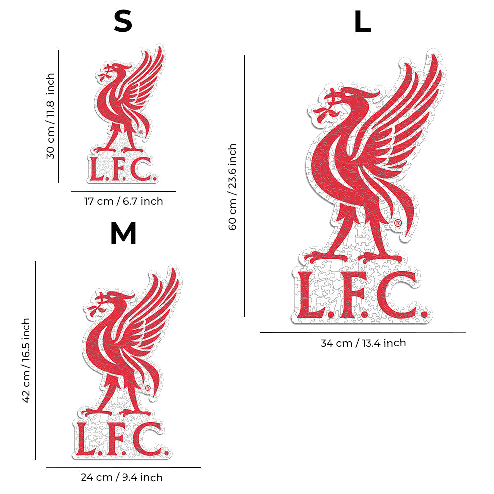 Pacote com 3 logotipos do Liverpool FC® + Liver Bird + Estádio Anfield
