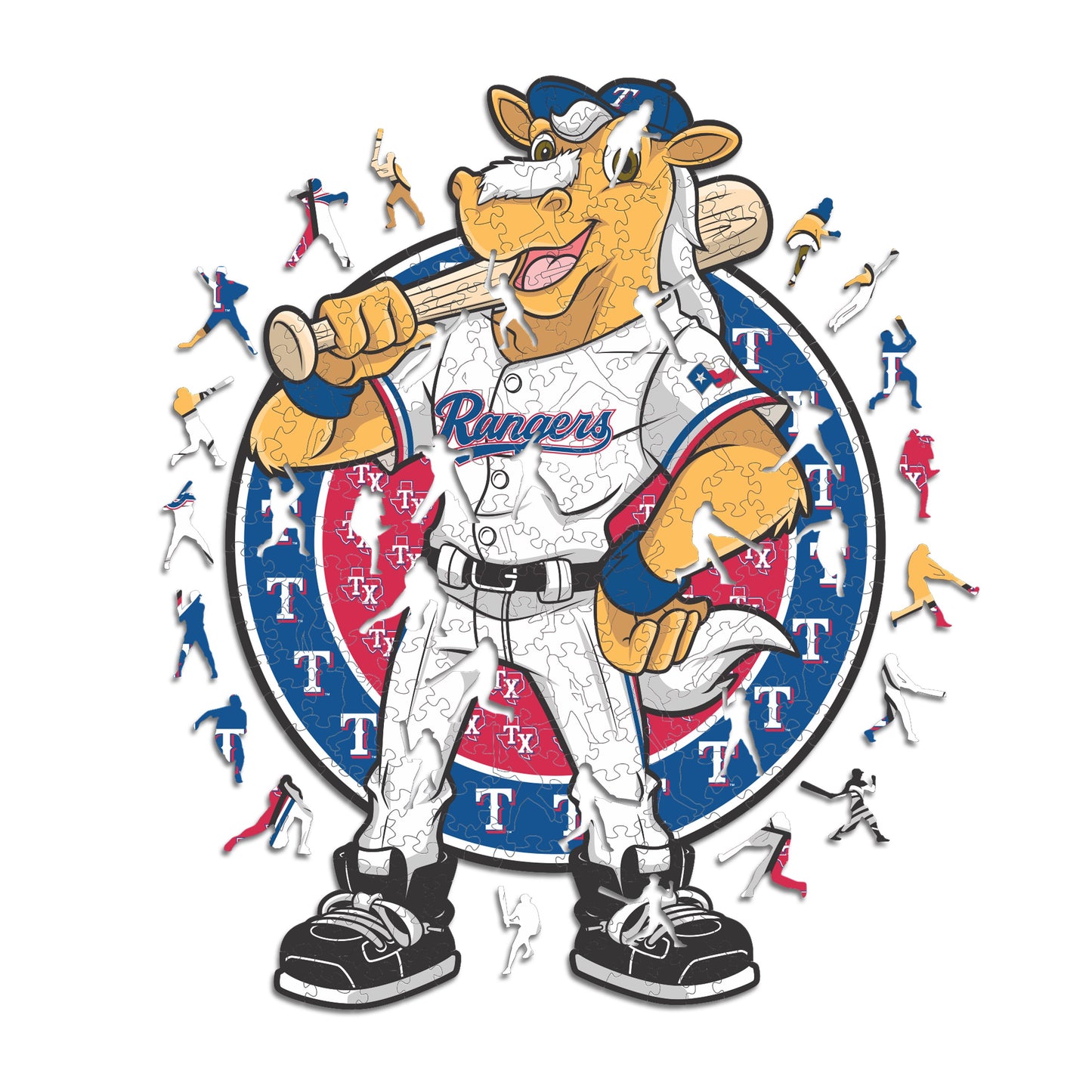 2 PACK Texas Rangers™ Primary Logo + Mascot
