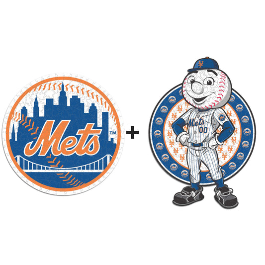 Pacote com 2 logotipos e mascote do New York Mets™