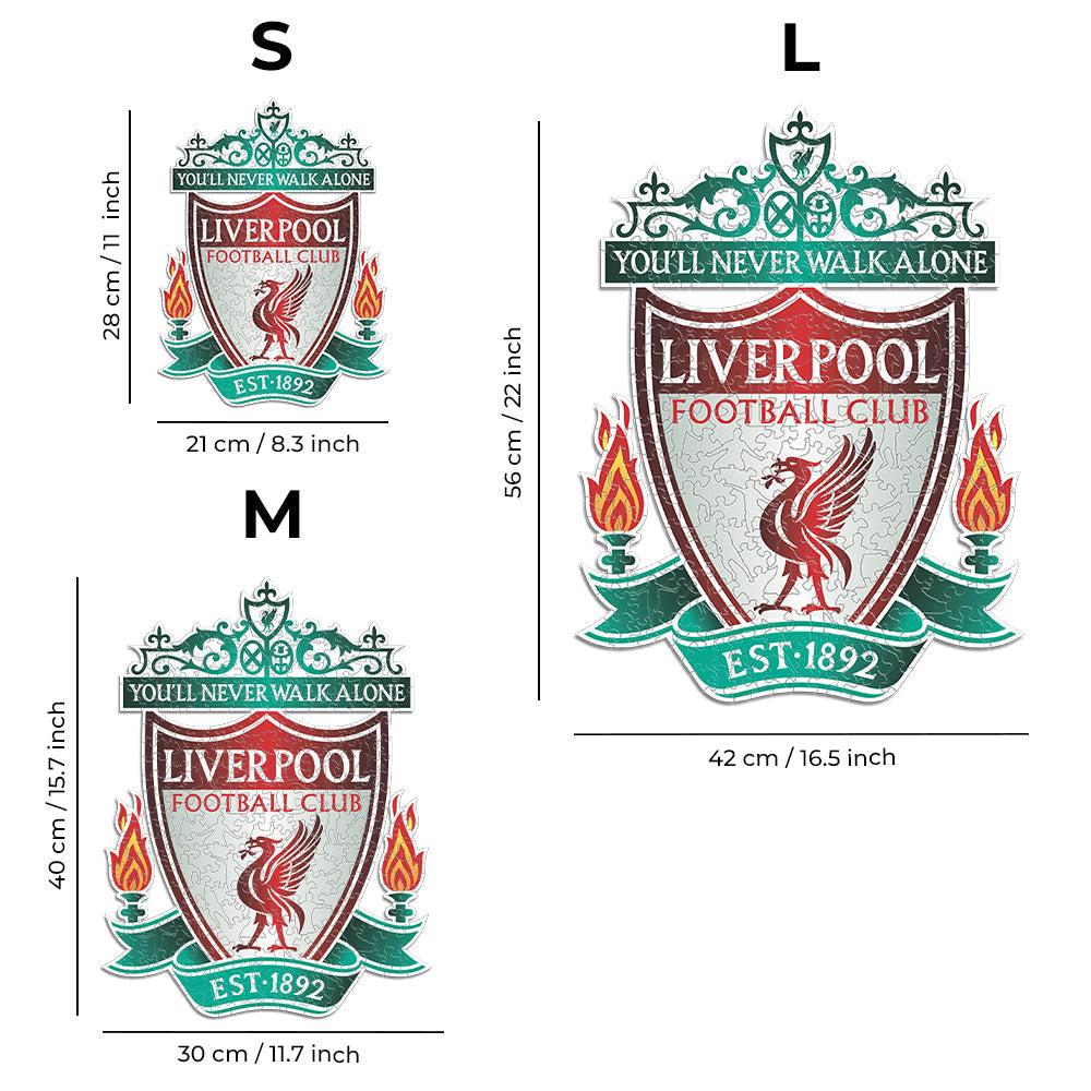 Pacote com 3 logotipos do Liverpool FC® + Liver Bird + Estádio Anfield