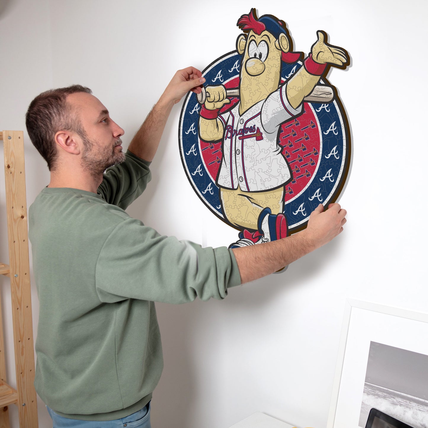 Mascote Atlanta Braves™ - Quebra-cabeça de madeira