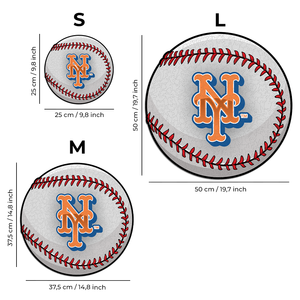 2 PACK New York Mets™ Baseball + Primary Logo