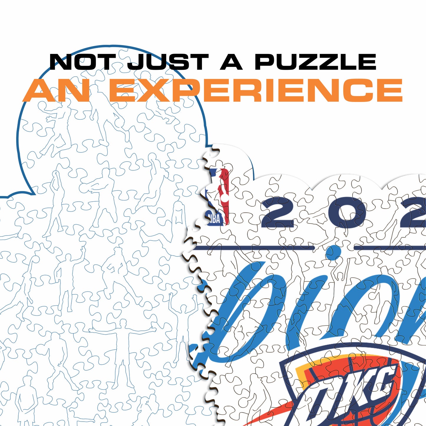 Oklahoma City Thunder™ - Quebra-cabeça de madeira