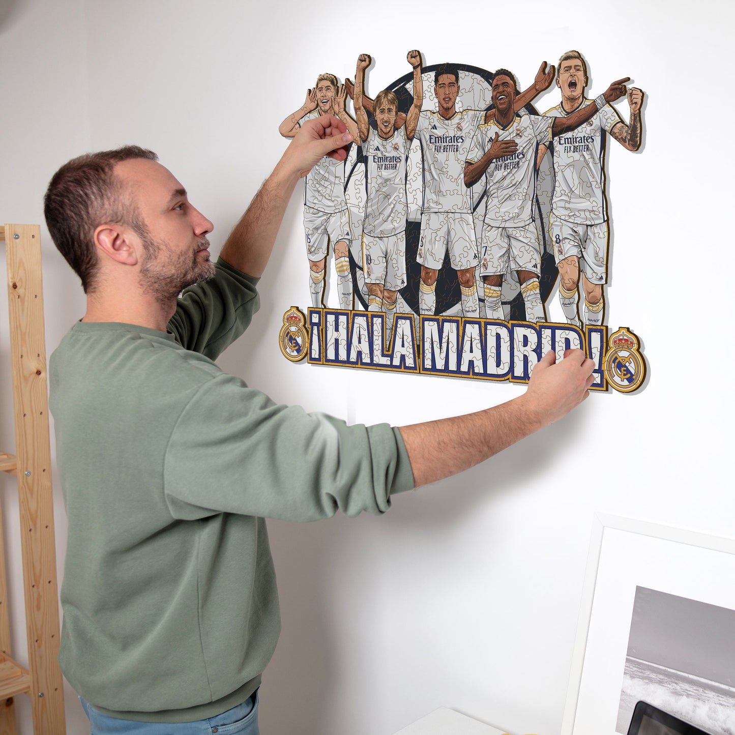 Real Madrid CF® 5 Jogadores - Quebra-cabeça de Madeira