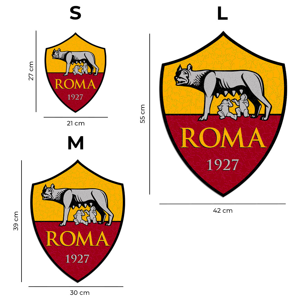 2 PACK AS Roma® Logo + Lupetto - Wooden Puzzle