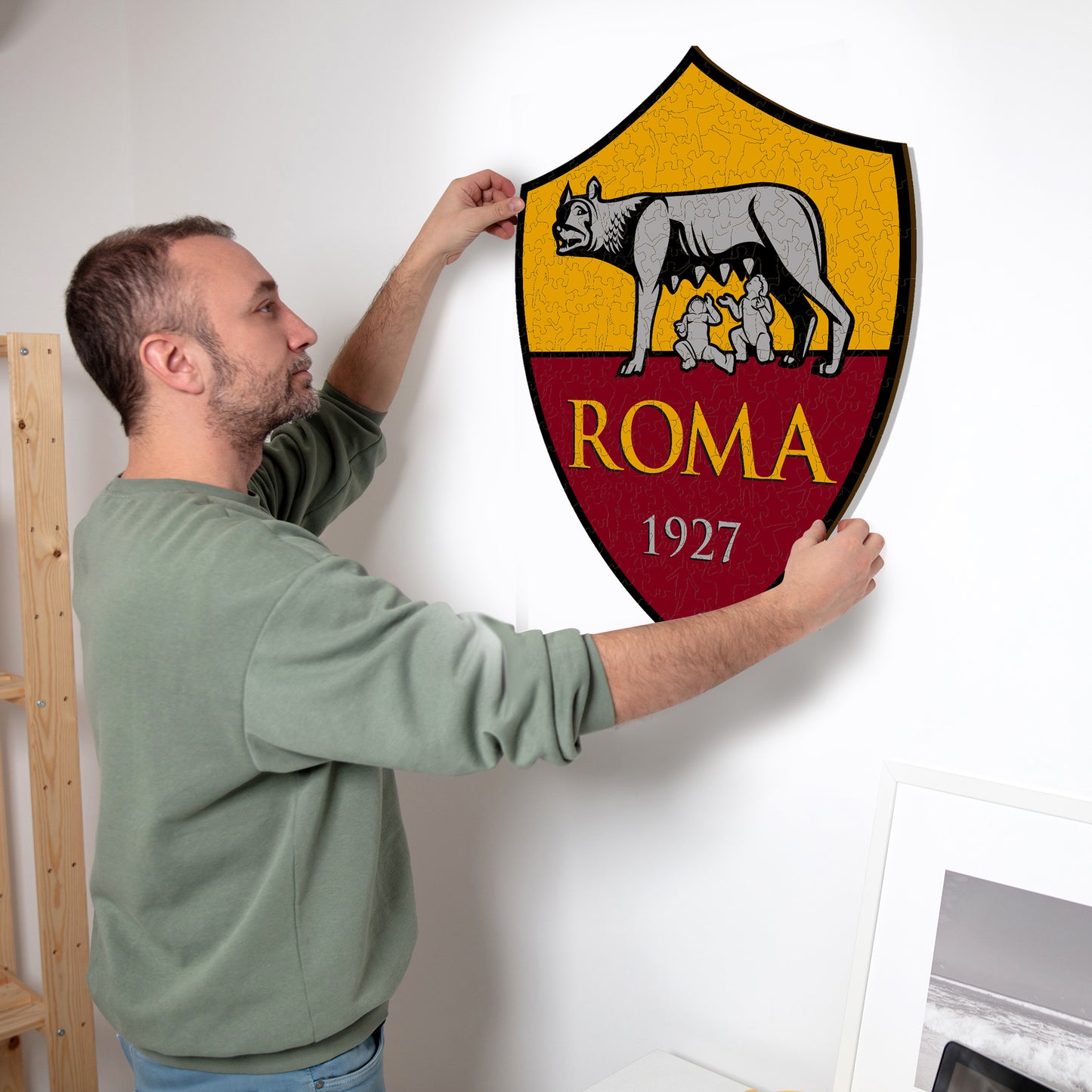 AS Roma® ロゴ - 木製パズル