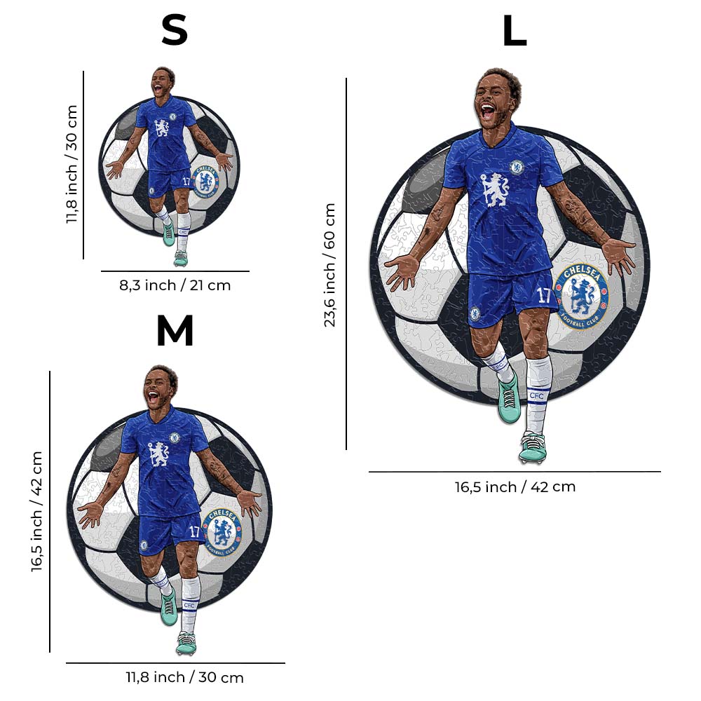 3 PACK Chelsea FC® Logo + Sterling + James