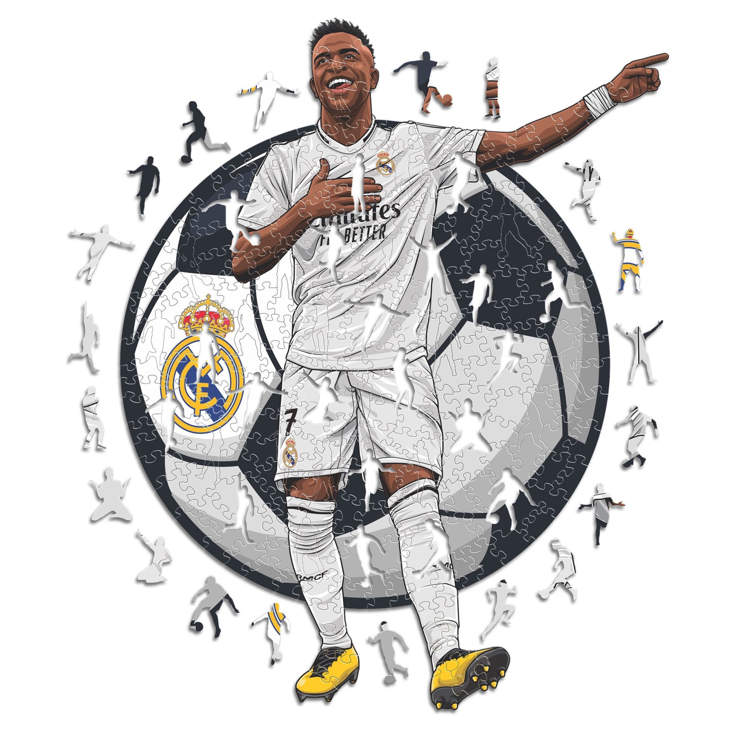 Vinicius Jr. - Quebra-cabeça de Madeira