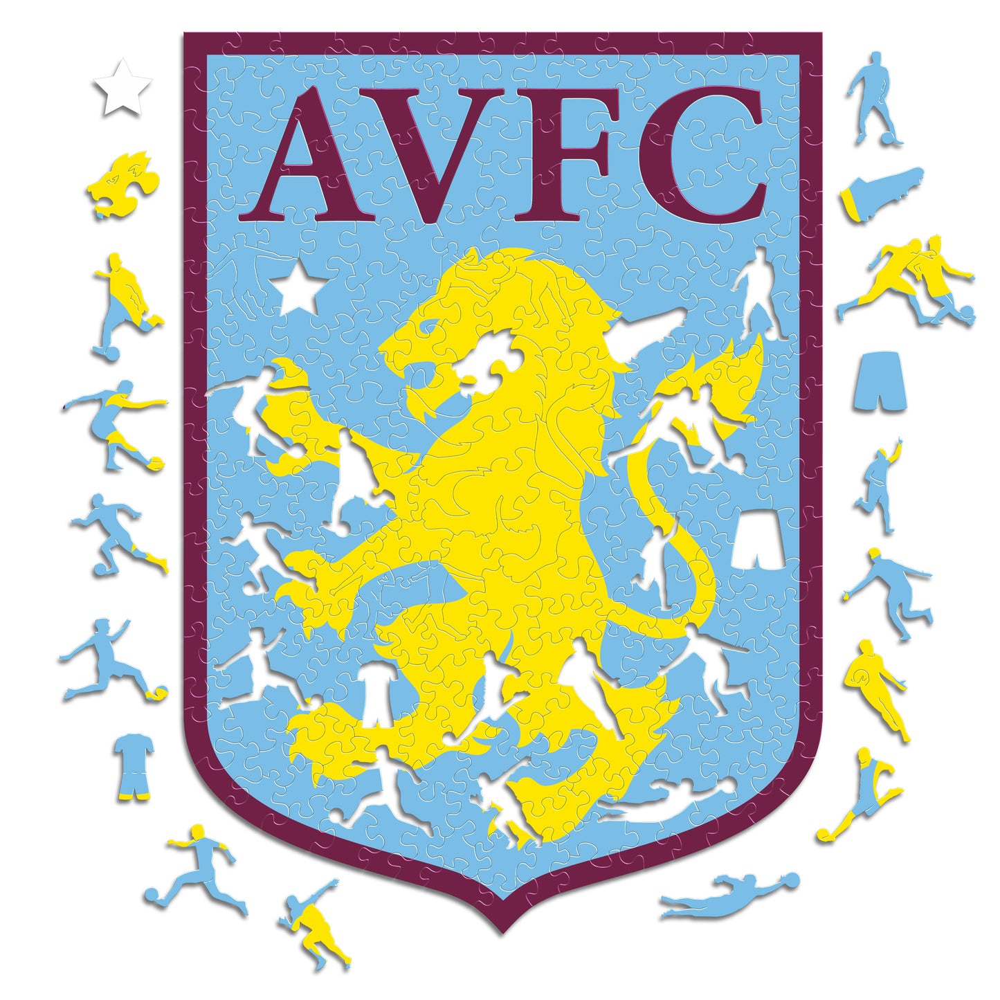 Aston Villa FC® Logo - Wooden Puzzle