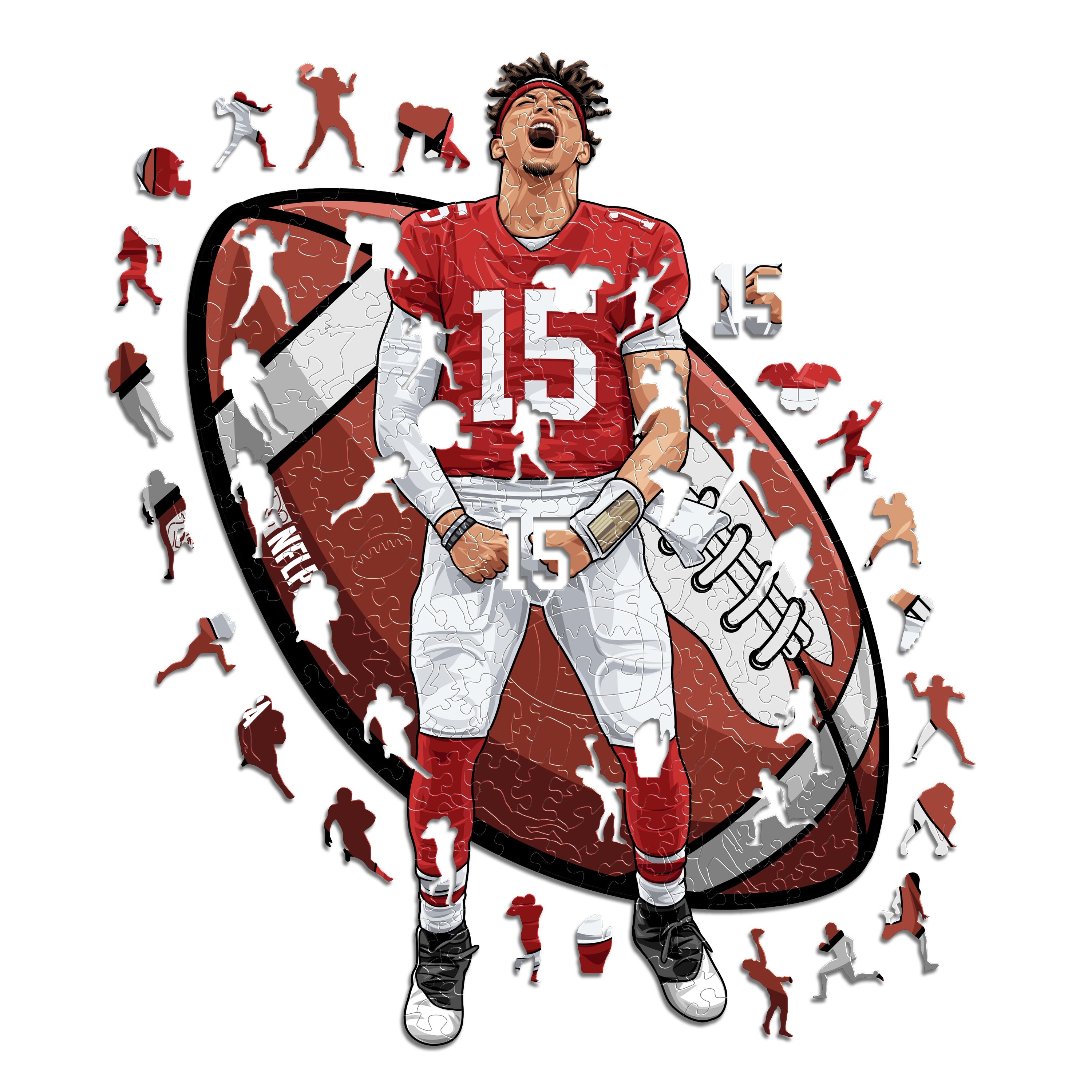 Patrick Mahomes - Kansas City Chiefs Jigsaw Puzzle by Colleen