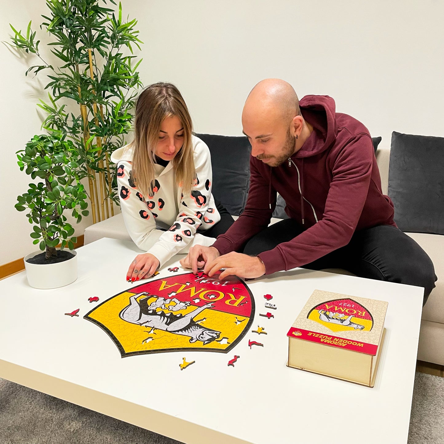 AS Roma® ロゴ - 木製パズル