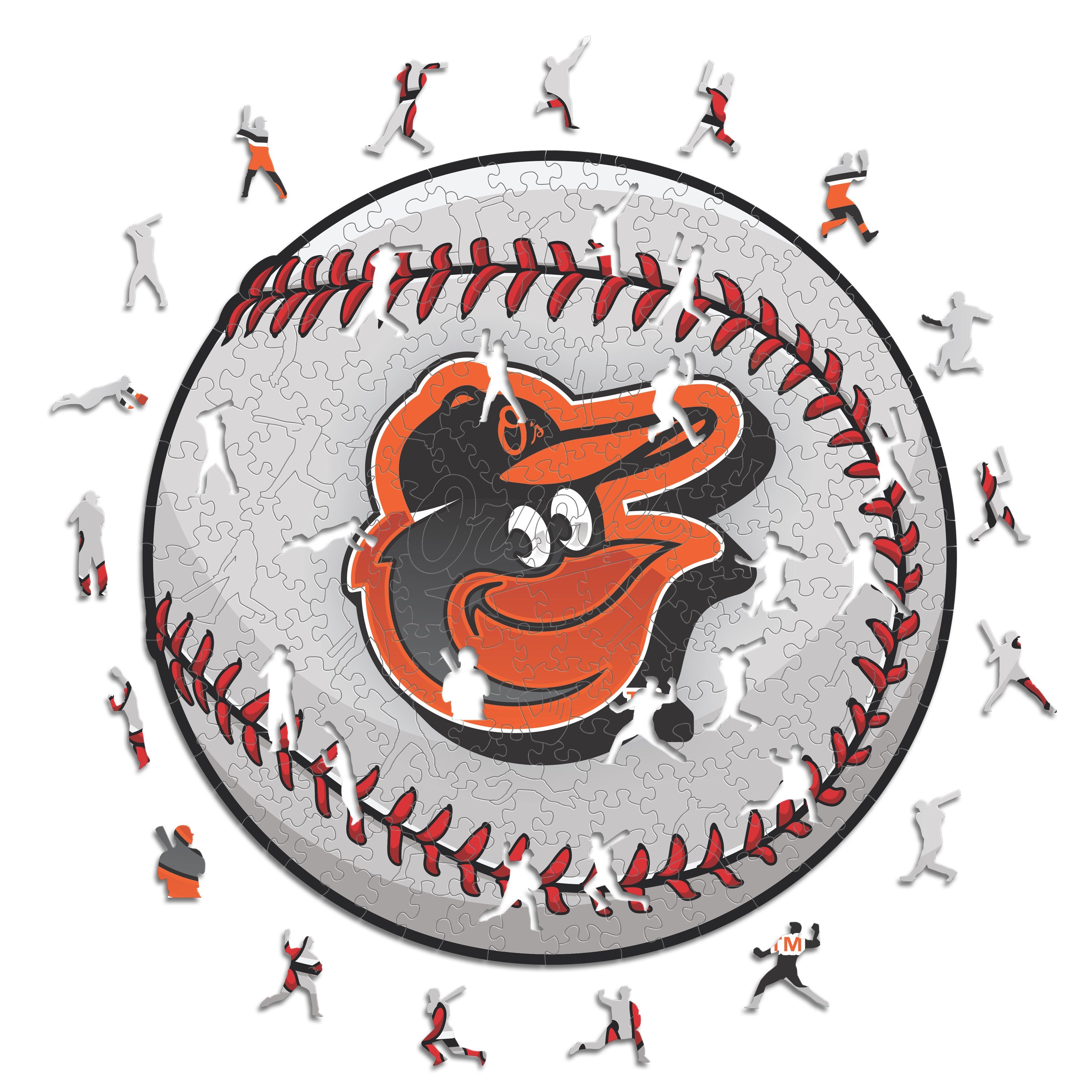 Baltimore Orioles Vintage Logo on White Peeling Barn Wood Paint Jigsaw  Puzzle by Design Turnpike - Pixels