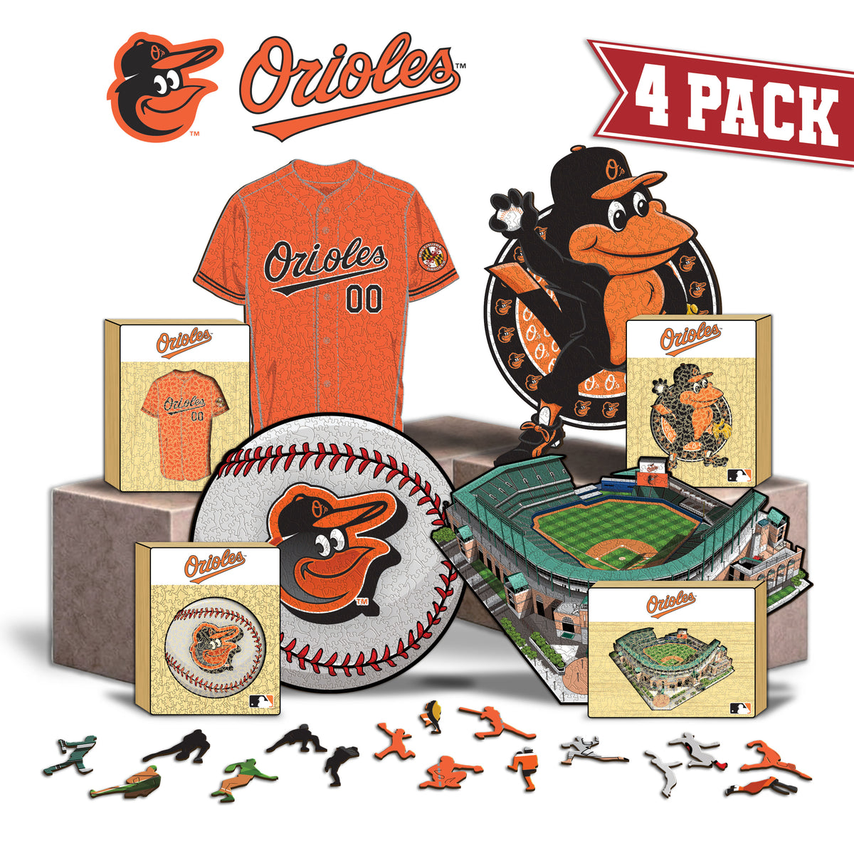 Pacote com 2 unidades de beisebol Baltimore Orioles™ + mascote 