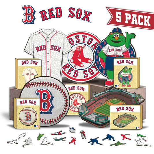 Pacote com 2 logotipos e mascote do Boston Red Sox™ 