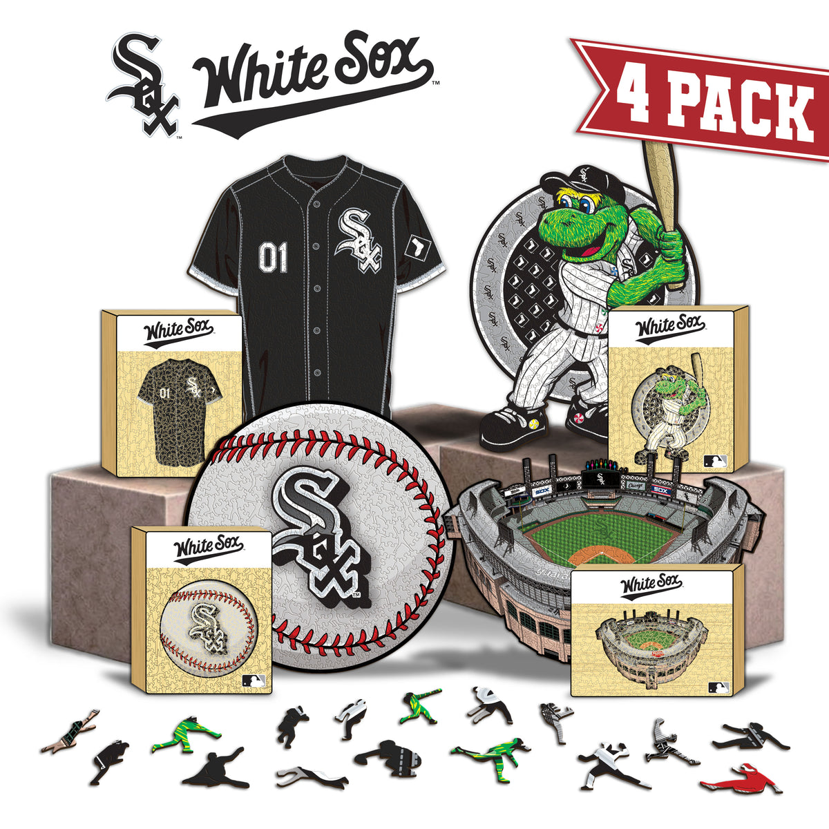 Pacote com 2 unidades de beisebol + mascote do Chicago White Sox™ 