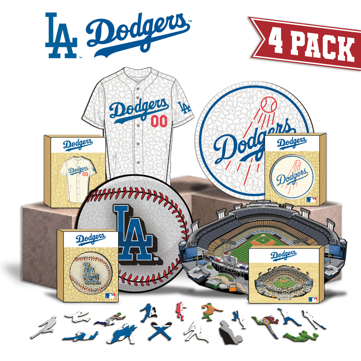 Pacote com 2 logotipos do Los Angeles Dodgers™ + World Series 2024 