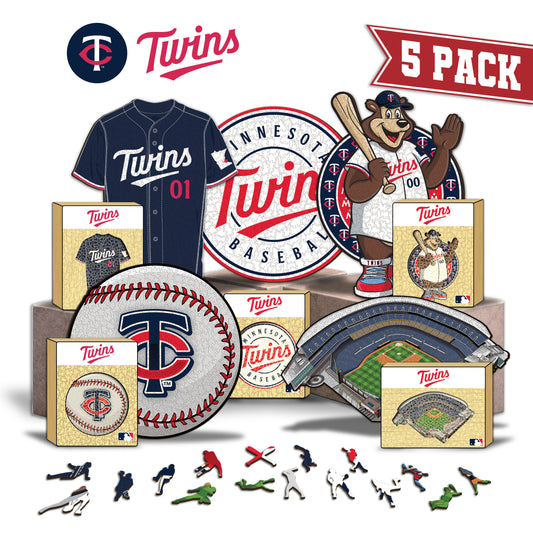 Pacote com 3 unidades de beisebol Minnesota Twins™ + logotipo principal + mascote 