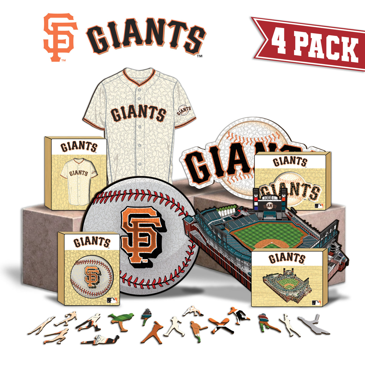 San Francisco Giants™ - Quebra-cabeça de madeira 