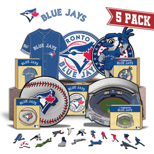 Pacote com 3 camisetas de beisebol Toronto Blue Jays™ + logotipo principal + mascote 