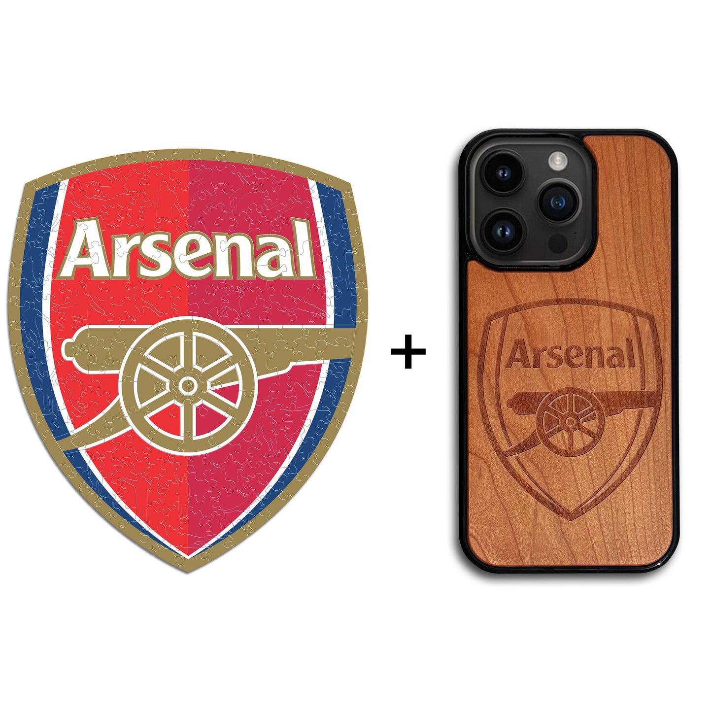 2 件裝 Arsenal FC® 木製拼圖 + 手機殼
