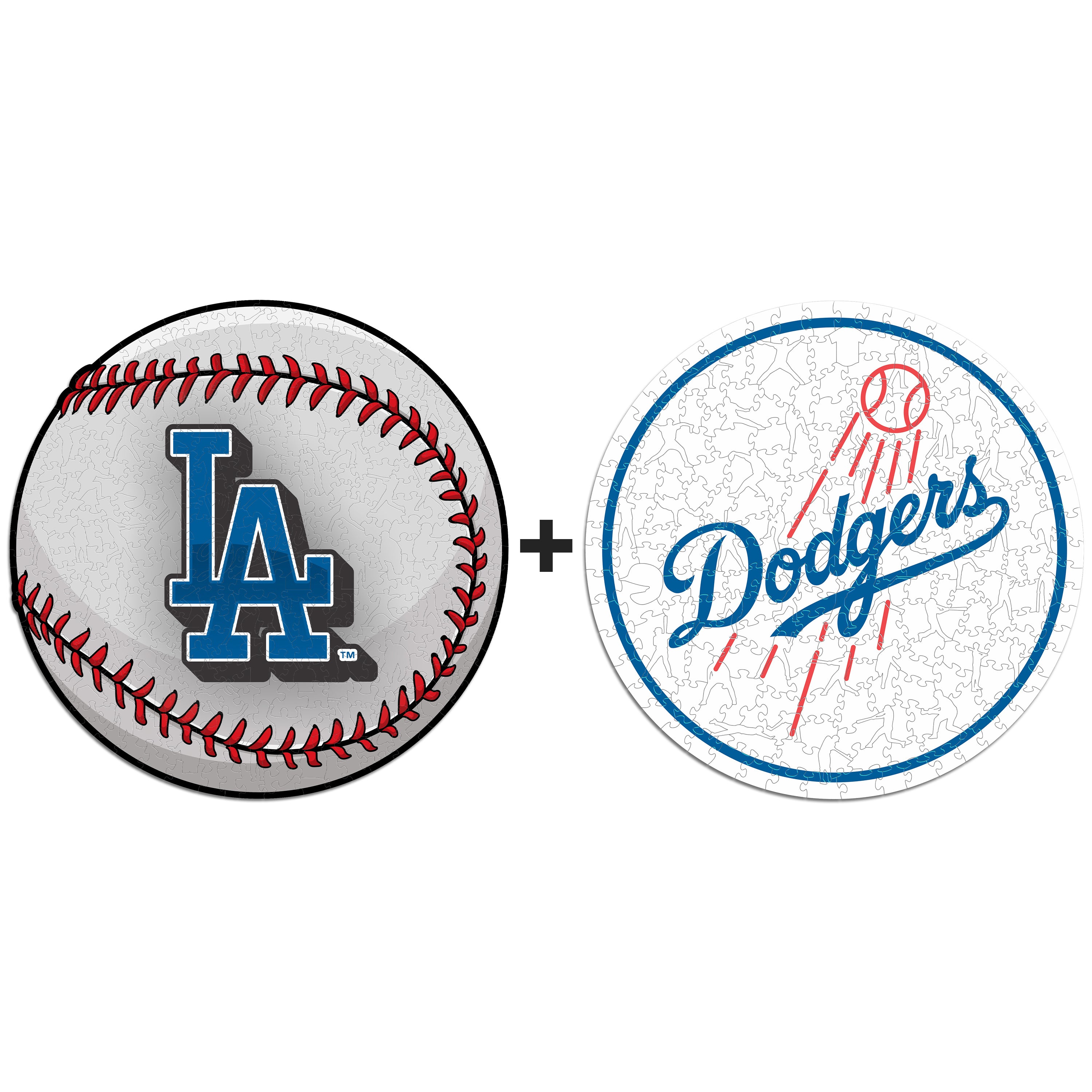 2 PACK Los Angeles Dodgers™ Baseball + Primary Logo – Iconic Puzzles