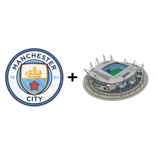 2 PACK Manchester City FC® Logo + Etihad Stadium