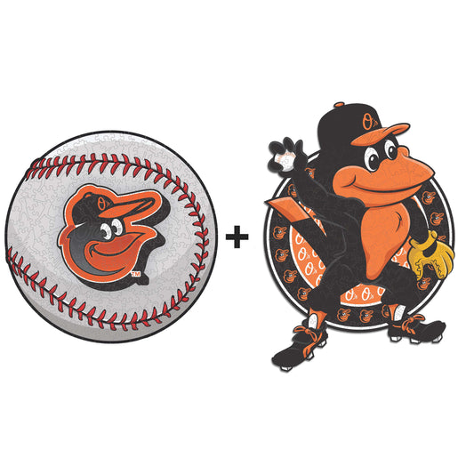 2 PACK Baltimore Orioles™ Ball + Mascot