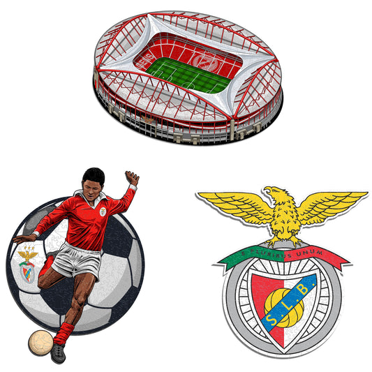2 PACK Logotipo SL Benfica® + Eusébio 