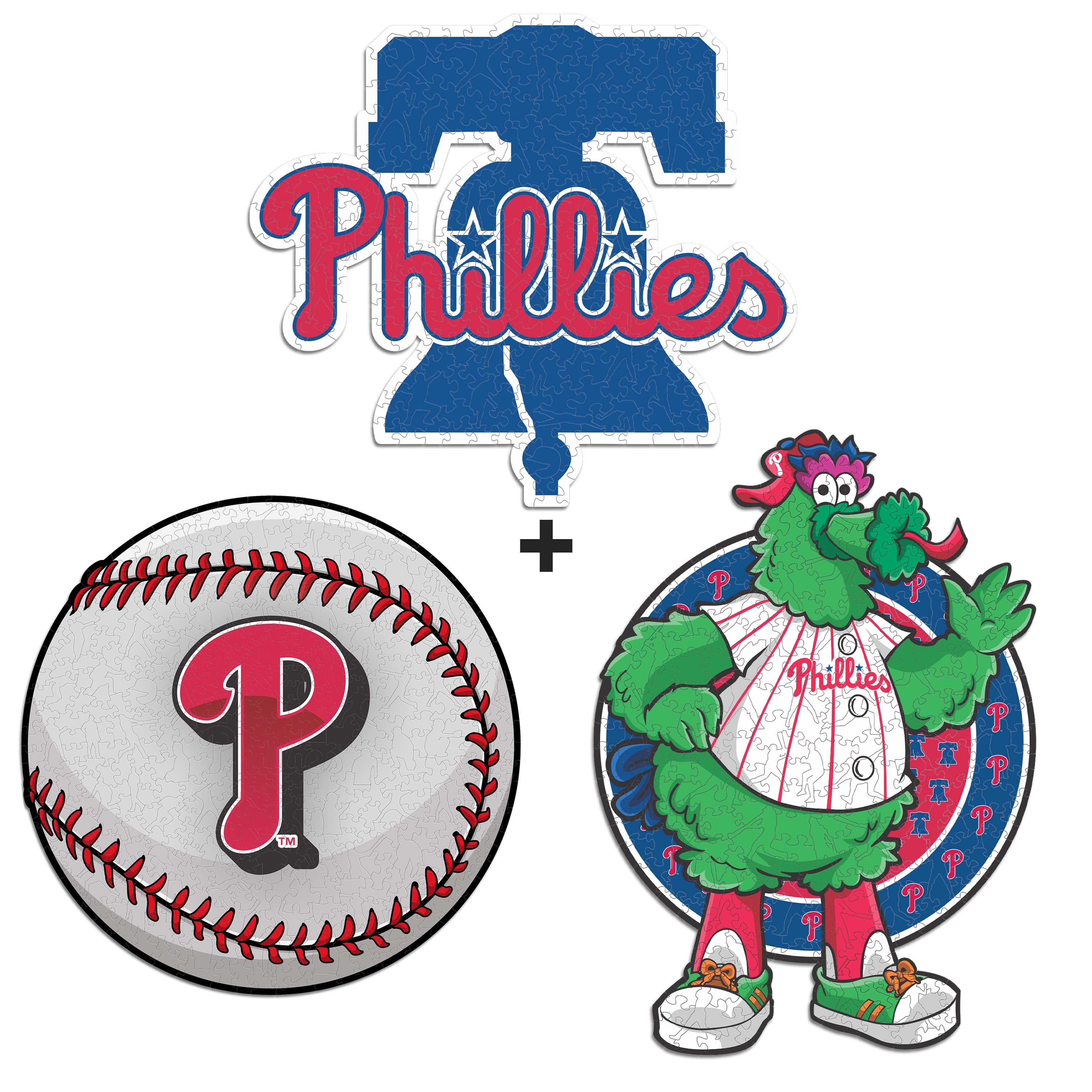 3 PACK Philadelphia Phillies™ Baseball + Primary Logo + Mascot – Iconic ...