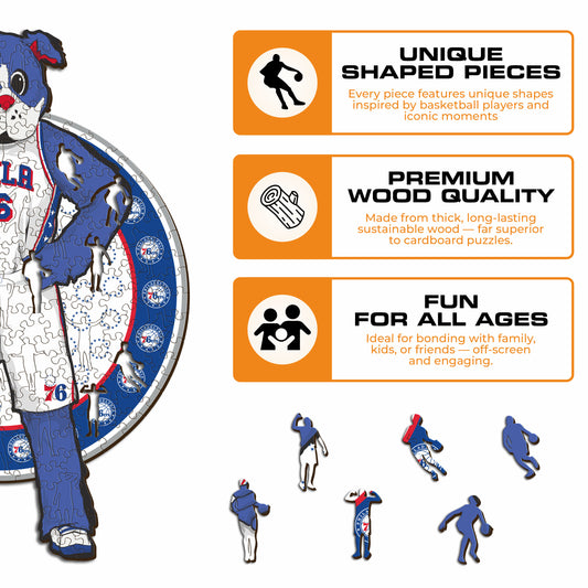 Philadelphia 76ers™ Mascot - Wooden Puzzle