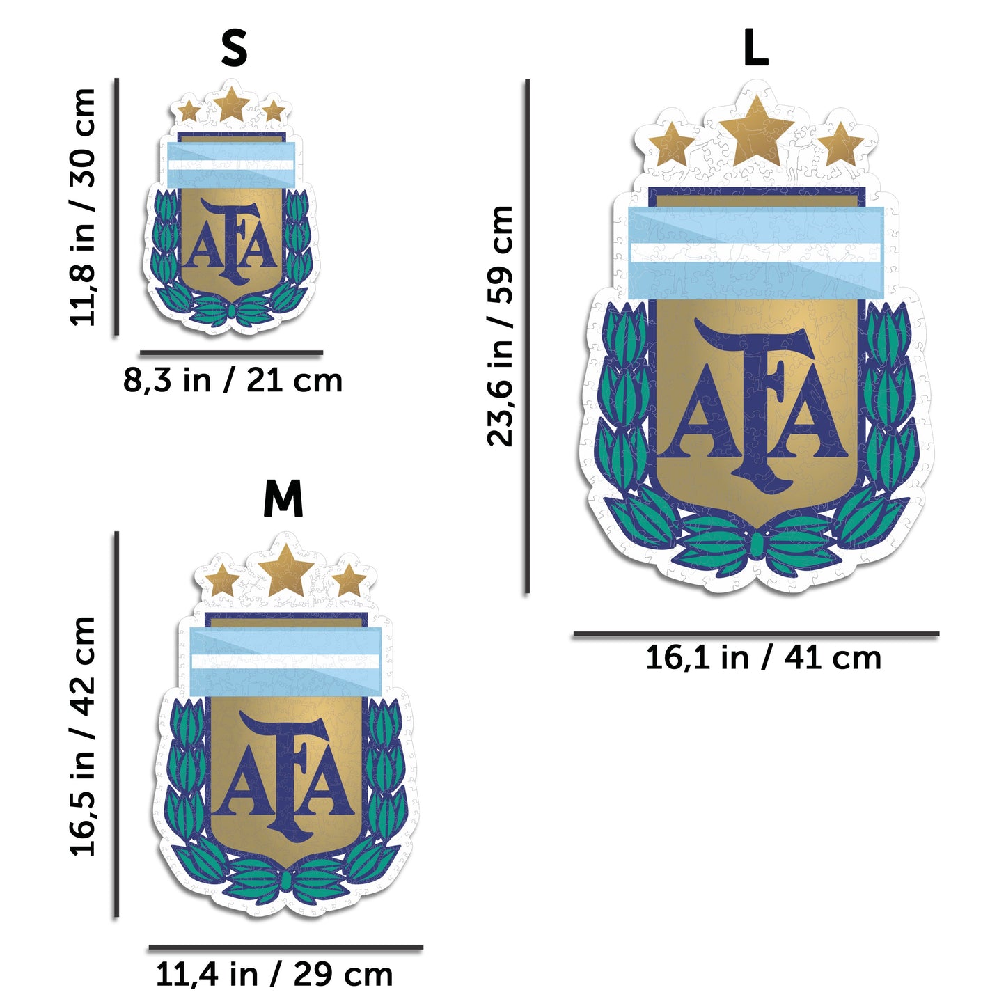 2 PACK Argentina® Logo + Lionel Messi