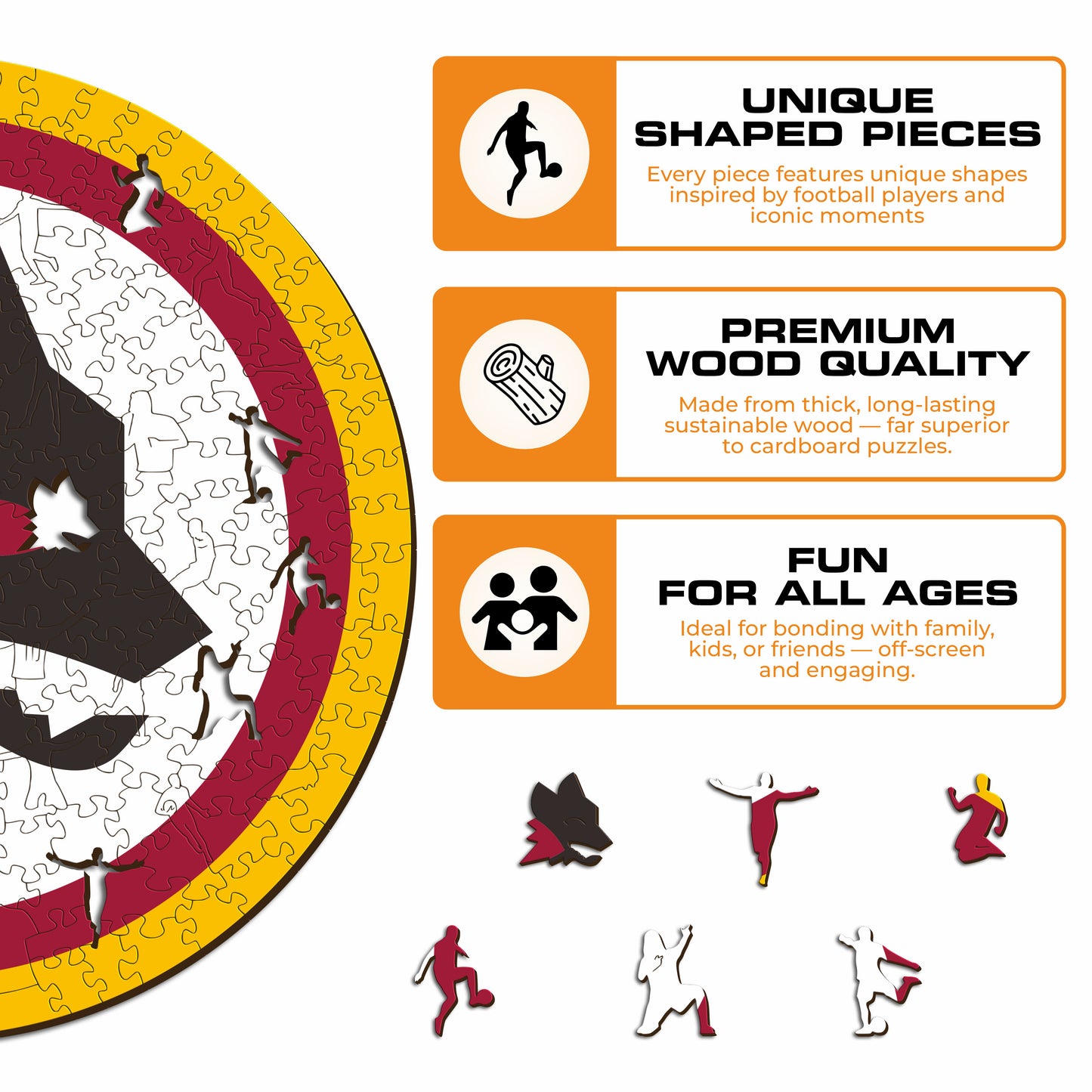 AS Roma® Logo Lupetto - Wooden Puzzle