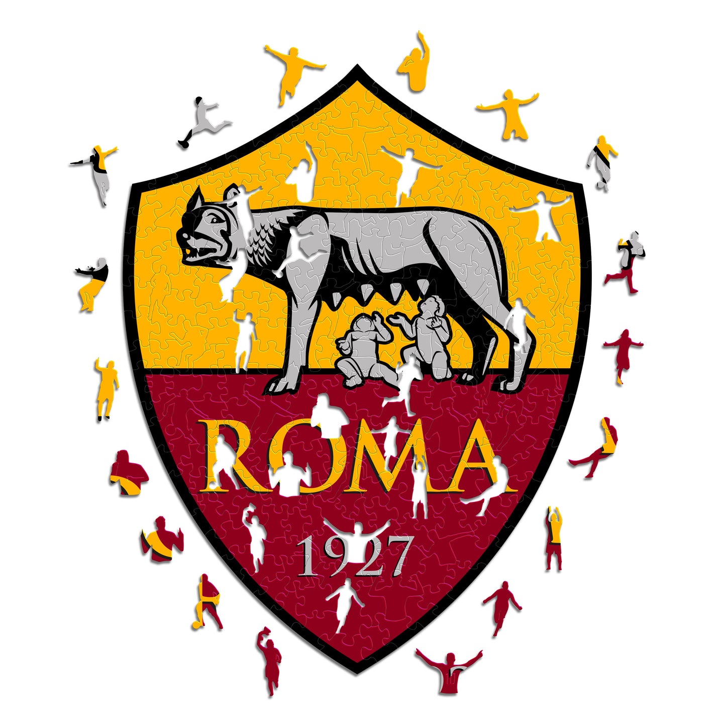 2 PACK AS Roma® Logo + Lupetto - Wooden Puzzle