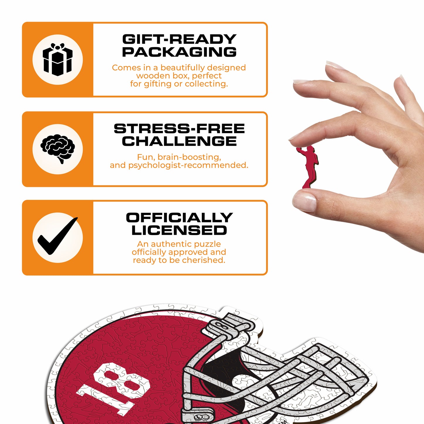 University of Alabama Helmet - Wooden Puzzle