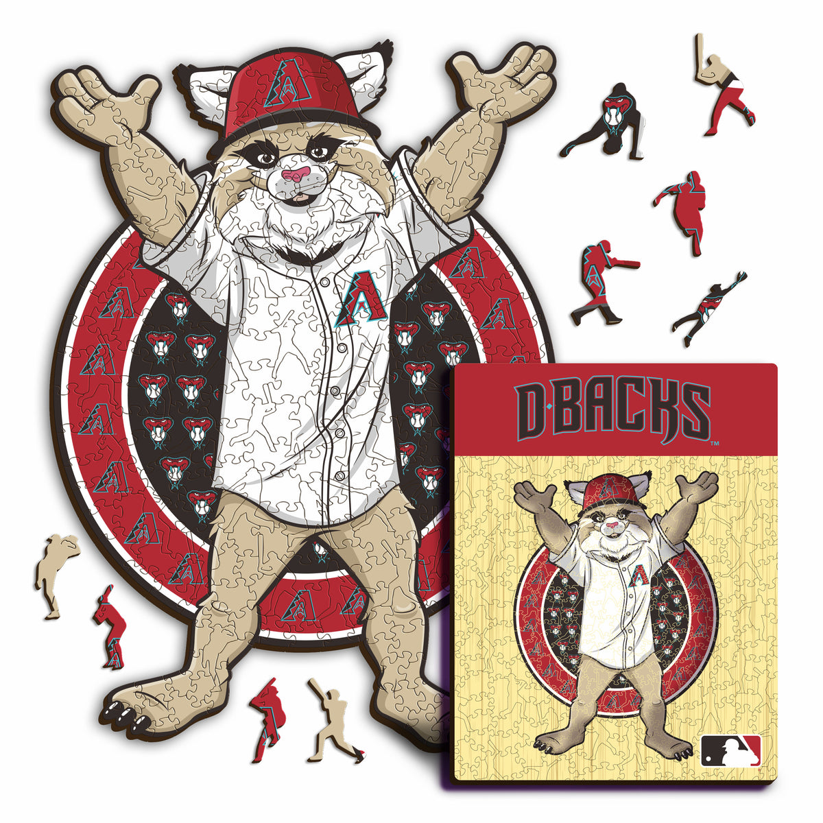 Pacote com 2 unidades de beisebol Arizona Diamondbacks™ + mascote 