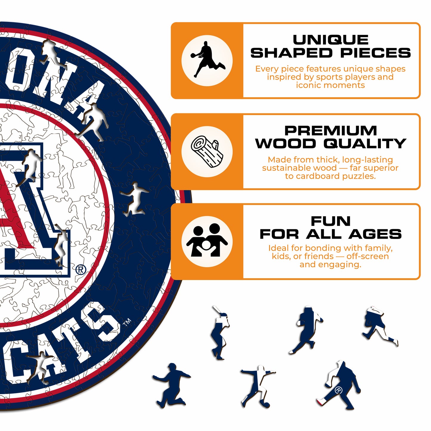 Arizona Wildcats Logo Wooden Puzzle
